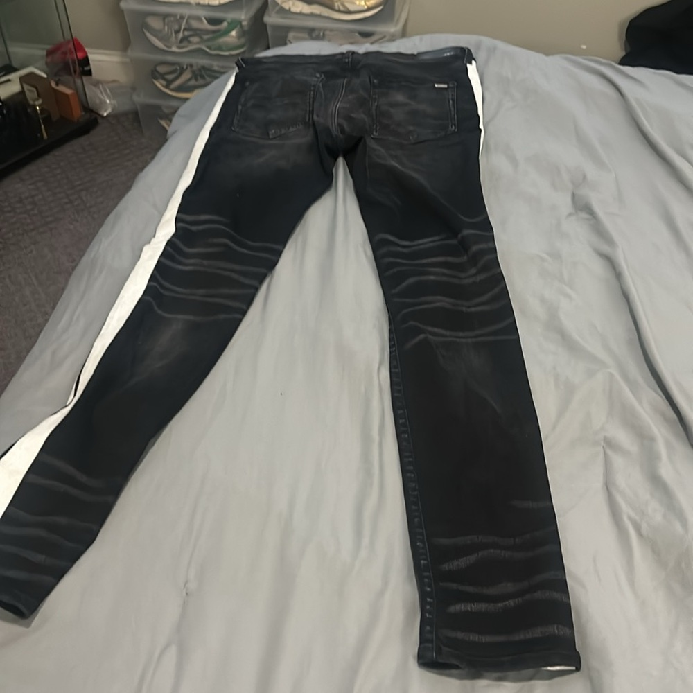 AMIRI バイカーデニム サイズ33 AMIRI バイカー スキニー デニム ジーンズ ブルー (AMIRI/デニム